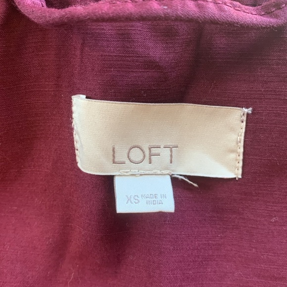 LOFT Maroon Utility Cotton Lightweight Jacket Women’s XS Extra Small - Picture 6 of 8